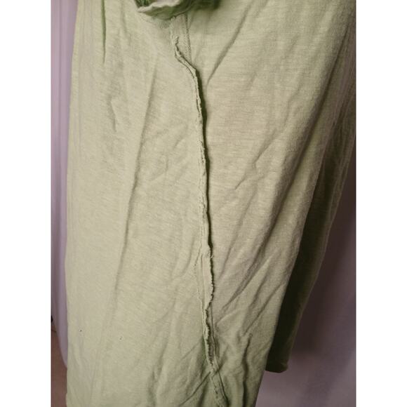 Cut Loose Raw Edge Top Edive Tee Green Cap Sleeve Plain T-shirt NWT Medium - Picture 3 of 8